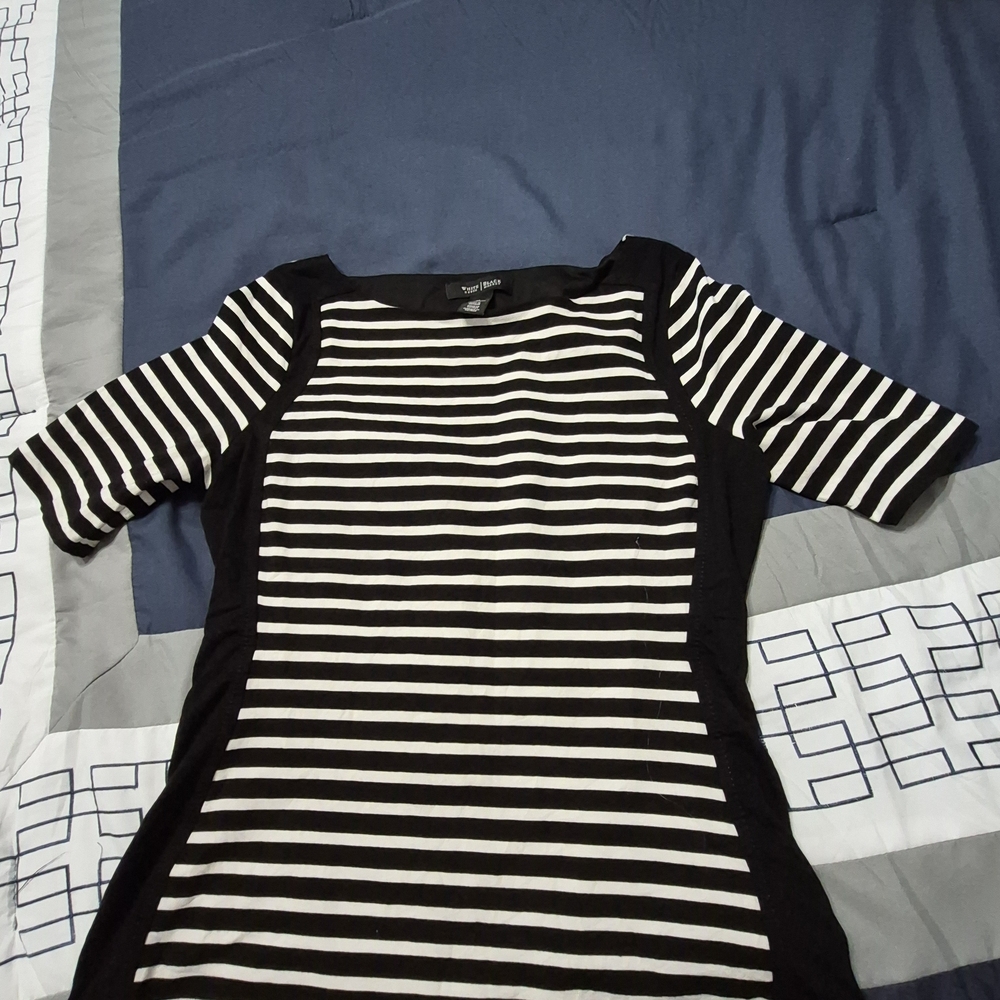 White House Black Market Monochrome Knit Top
